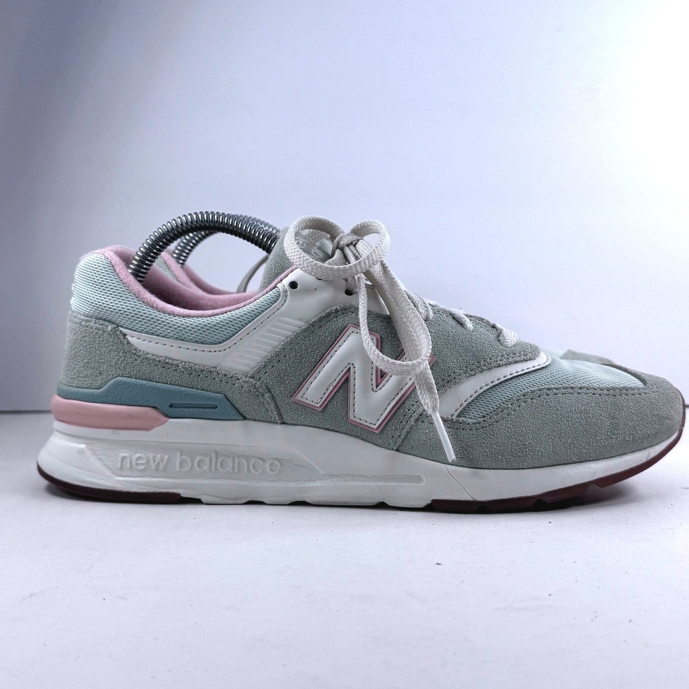 New Balance 997H Womens Sage Green Pink White Suede Sneakers CW997HGP Size 9